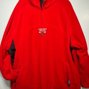 Vintage Chicago Bulls Reversible Early 2000s Pullover Fleece quarter zip hoodie